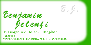 benjamin jelenfi business card